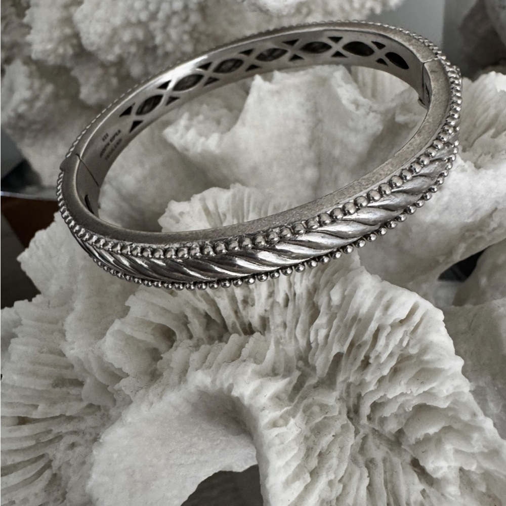 Judith Ripka Twisted Silver Bracelet